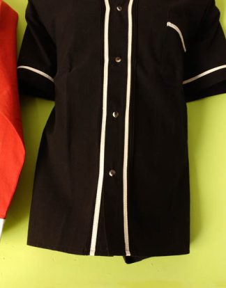 CAMISA MC DOBLE YUTE ALGODÓN NEGRO