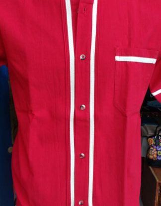 CAMISA MC DOBLE YUTE ALGODÓN ROJO