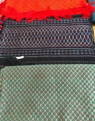 REBOZO DE TELAR ALGODÓN Y SEDA