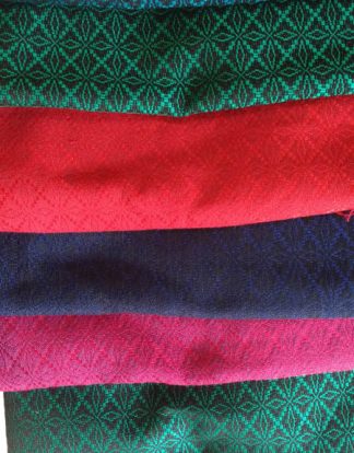 REBOZO DE TELAR ALGODÓN Y SEDA COLORES
