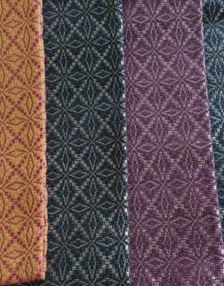 REBOZO DE TELAR ALGODÓN Y SEDA NOCHEBUENA