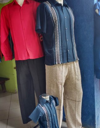 CONJUNTO DE CAMISA MC ALGODÓN Y PANTALON DE TELAR