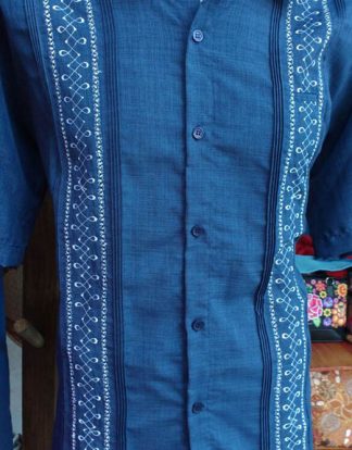 GUAYABERA LINO REGILLA MARINO