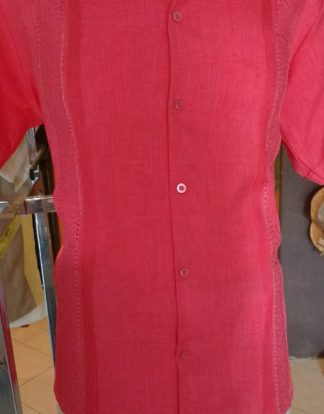 GUAYABERA LINO ROJO