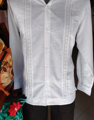 GUAYABERA LINO ML BLANCO